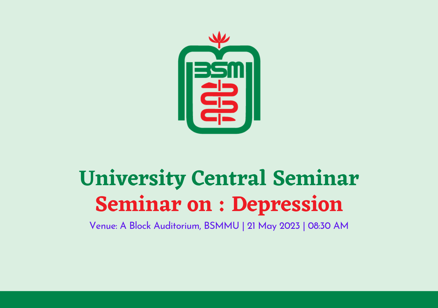 University Central Seminar on : Depression