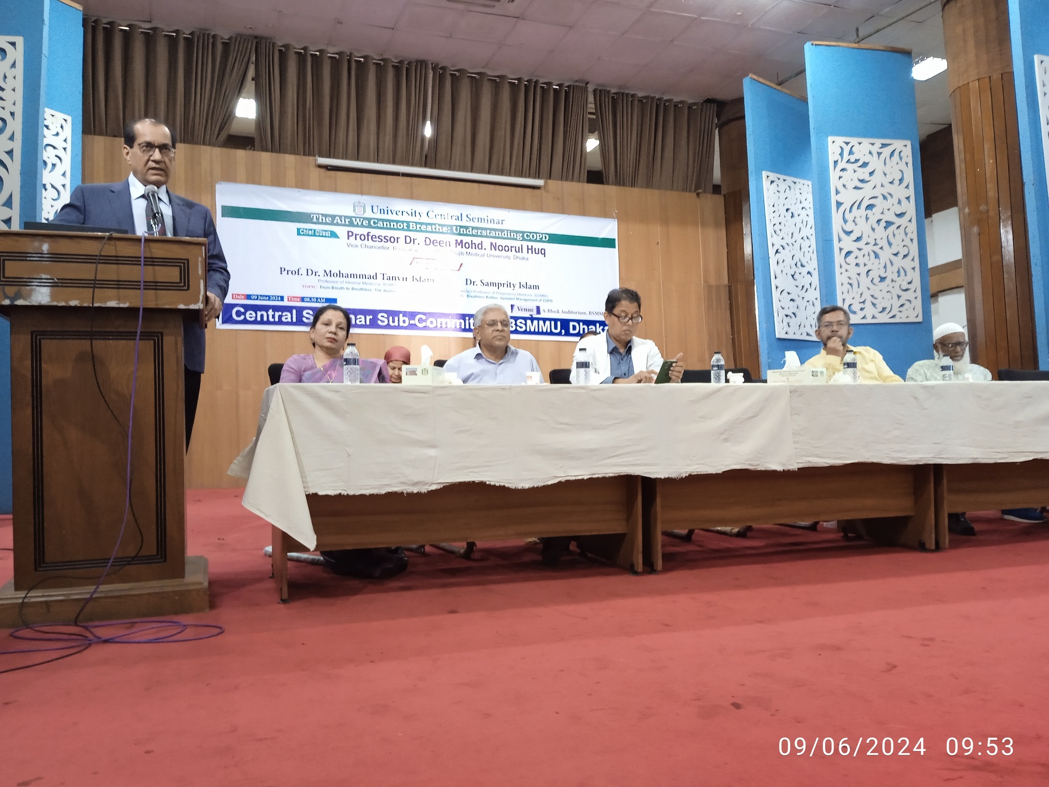 Monthly Central Seminar on Respiratory Disease COPD held at BSMMU